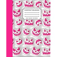 Composition Notebook - 3D Effect Pink Pumpkin Faces - 8.5 x 11 Inches, 104 College Ruled Lined Pages - Cute Halloween Aesthetic: Notepad For School, College, Planning & Creative Writing Composition Notebook - 3D Effect Pink Pumpkin Faces - 8.5 x 11 Inches, 104 College Ruled Lined Pages - Cute Halloween Aesthetic: Notepad For School, College, Planning & Creative Writing Paperback