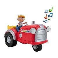 CoComelon Official Musical Tractor w/Sounds & Exclusive 3-inch Farm JJ Toy, Play a Clip of “Old Macdonald” Song Plus More Sounds and Phrases