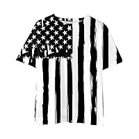Boys Long Sleeve Shirts Size 6 Toddler Boys 4th of July Text Pickup Trucks Print T Shirts American Flag Small