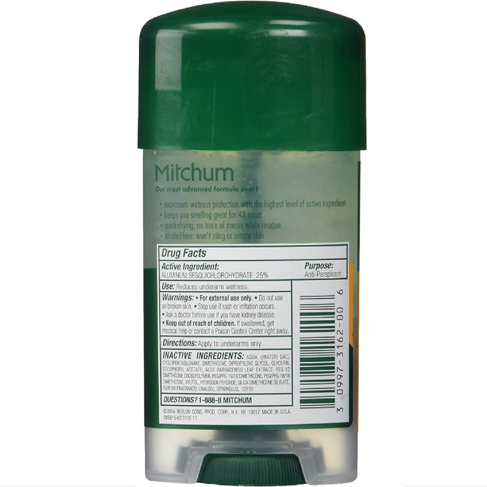 Mitchum Power Gel Anti-Perspirant Deodorant Sport 2.25 oz (Pack of 4)