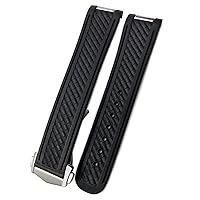 For Omega Seamaster AQUA TERRA AT150 8900 Watch Strap Tools Deployment Clasp 20mm Rubber Silicone Watchbands