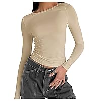 Womens Crewneck Short Sleeve Button up Slim Fitted Casual Basic Crop Top Skinny Lace Y2K Top Tee Shirt 2024 Spring