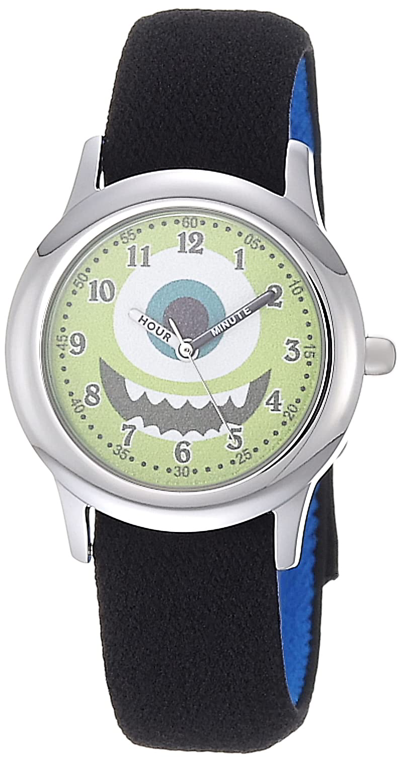 Disney Kids' Stainless Steel Time Teacher Analog Quartz Nylon Strap Watch