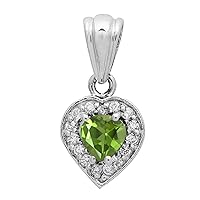 Multi Choice Gemstone Love Heart Shape Design 925 Sterling Silver Accents Pendant