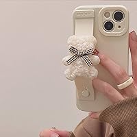 ZUHERA Cute 3D Cartoon Wristband Holder Soft Case for iPhone 14 13 12 Pro Max 11 Mini X XR XS 7 8 Plus SE Silicone Case,White,for iPhone 11 Pro