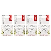 Clove Cardamom Dental Floss 55 Yards Vegan & Non-Toxic Oral Care Boost & Designed to Help Fight Plaque Clear - Pack of 4