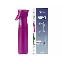 VIGOR PATH Continuous Spray Bottle with Ultra Fine Mist - Versatile Water Sprayer for Hair, Home Cleaning, Salons, Plants, Aromatherapy, and More - Hair Spray Bottle - 300ml/10.1oz (Light Purple)