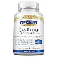 Gas Relief - Soothe Digestive Tract and Bloating - 60 Capsules - with Artichoke, Ginger, and Fennel, Curcumin C3 Turmeric Complex - Non-GMO, Vegan, Made in USA