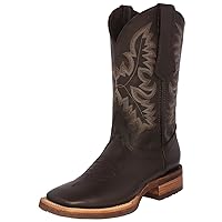 Texas Legacy Mens Black Western Cowboy Boots Rodeo Wear Real Leather Square Toe