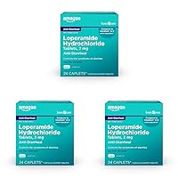 Loperamide Hydrochloride Tablets, 2 mg, Anti-Diarrheal, 24 Count (Pack of 3)