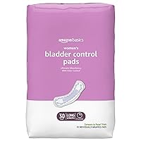Amazon Basics Incontinence, Bladder Control & Postpartum Pads for Women, Ultimate Absorbency, Long Length, 30 Count, 30 Count (Pack of 1) (Previously Solimo)