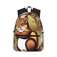 Nut-eating squirrel Backpack Laptop Men Business Work Casual Daypack Women Lightweight Travel Bag