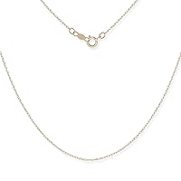 JewelryWeb - Solid 14k Gold Dainty 0.5mm Carded Rope Chain Necklace - 16