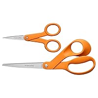 Fiskars Original Orange Handled Scissors 2-Piece Set - 5