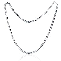 DECADENCE Sterling Silver Silver Plated 3.00mm 080 Curb Chain