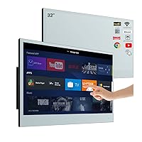 Soulaca 32 inches Smart Touchscreen Mirror TV Android 11.0 WiFi Bluetooth Bathroom Waterproof ATSC Television 2024