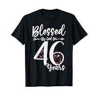 Blessed by God For 46 Years Old 46th Birthday Gift For Women T-Shirt