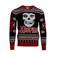The Misfits Skull Logo Music Rock Band Knitted Ugly Christmas Sweater by Life Clothing