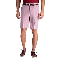 Haggar Men's Cool 18 Pro Straight Fit 4-Way Stretch Flat Front Expandable Waist Short with Big & Tall Sizes