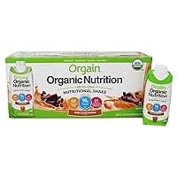 ORGAIN Organic Iced Mocha Cafe Nutri Shake 12Pk, 11 FZ