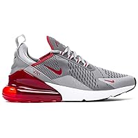 MEN'S NIKE AIR MAX 270 CASUAL SHOES, Particle Grey/University Red-white, 9.5