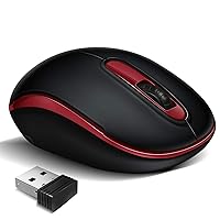 Computer Wireless Mouse, 2.4G Slim Portable Laptop Mice Optical Mouse with USB Nano Receiver DPI 1200- Fit Your Hand Nicely, for Laptop, MacBook, Desktop, PC, Notebook - Silver