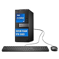 Dell Optiplex 7050 MT Desktop Computer PC i7, 7050 Tower Quad Core i7-7700 4.2GHz, 32GB RAM, 1TB SSD, Wired Keyboard, Win10 pro(Renewed)