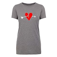 Valentine's Day Heart Breaker Shirt, Woman's T-Shirts, Funny Valentine's Shirt - Broken Heart and Arrow