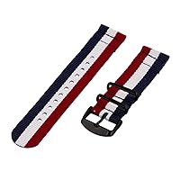 Clockwork Synergy - 18mm 2 Piece Classic Nato PVD Nylon Red / White / Blue Replacement Watch Strap Band