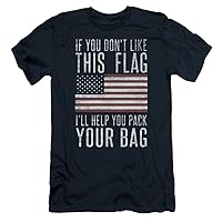 American Flag Shirt Pack Your Bag Slim Fit T-Shirt