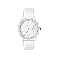 Lacoste 12.12 Men's 3H Quartz Watch, Silicone Transparent Wristband, Water Resistant up to 5 ATM/50 Meters, Sleek and Minimalist Design, 42mm