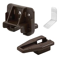 Prime-Line R 7321 Drawer Track Guide and Glides - Replacement Furniture Parts for Dressers, Hutches and Nightstand Drawer Systems, Brown (1 Set)