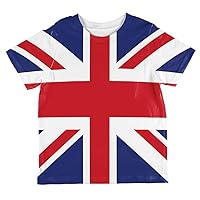 British Flag Union Jack All Over Toddler T Shirt Multi 2T