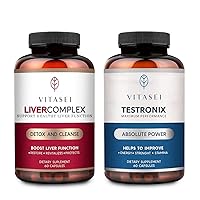 Liver Cleanse Detox & Repair, Liver Complex Capsules for Women & Men (60 Capsules) + Testronix Booster for Men (60 Capsules)