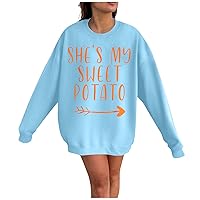 Women's Tops Sexy Casual Fashion Long Sleeve Solid Color Round Neck Sweater Top and Blouses, S-3XL