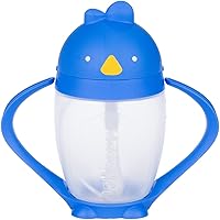 Weighted Straw Sippy Cup for Baby: Lollacup - Transition Kids, Infant & Toddler Sippy Cup (6 months - 9 months) | Shark Tank Products | Lollacup (Brave Blue)
