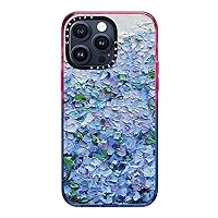 CASETiFY Impact Case for iPhone 15 Pro Max [4X Military Grade Drop Tested / 8.2ft Drop Protection/Compatible with Magsafe] - Paint Prints - Nantucket Blue Hydrangeas - Cotton Candy