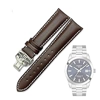 Universal Leather Watch Straps，Leather Watch Bands,Stainless Steel Watch Band Buckle, Replacement Watchbands for Men Women