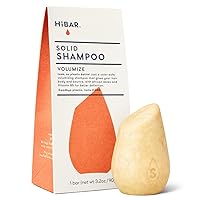 HIBAR Volumize Shampoo Bar: Dry Shampoo for Fine Hair - Hair Growth Stimulator with Rice Water, Gently Cleanses, 100% Vegan, Plastic-Free, Travel-Friendly