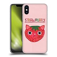 Head Case Designs Officially Licensed Planet Cat Strawpurry Puns Hard Back Case Compatible with Apple iPhone X/iPhone Xs