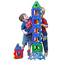 Polydron Kids Giant Educational Construction Set - Multicolored - Children Creative Building 3D Kit - Solid Frames - 2+ Years - 40 Pieces