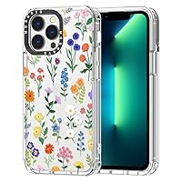 MOSNOVO for iPhone 13 Pro Case, [Buffertech 6.6 ft Drop Impact] [Anti Peel Off] Clear Shockproof TPU Protective Bumper Phone Cases Cover with Botanical Floral Design for iPhone 13 Pro