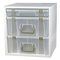 ArtBin 6855SC Super Satchel Cube - 15.5 x 16.75 x 15.625 in. Arts and Crafts Supply Storage with Pre-Drilled Holes, 6 Rail Set, Customizable, White