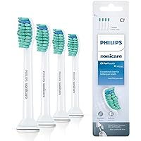 Genuine Sonicare Pro Results Brush Heads, White, Pack of 4 - HX6014/07