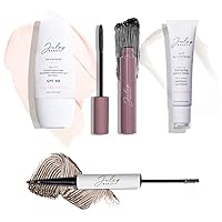 Julep Brow 101-2-in-1 Eyebrow Pencil and Tinted Brow Gel, Julep No Excuses SPF 40 Clear Facial Sunscreen, Length Matters Buildable Lengthening Lash Mascara Black, 24/7 Lip Treatment All Clear