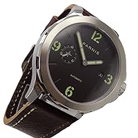 44mm Parnis Black dial Steel case Sapphire Glass Date Automatic Mens Watch PA-0111111
