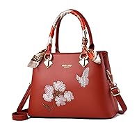 Nicole & Doris Women's Crossbody Bag, Shoulder Bag, With Scarf, PU Leather, Mini Bag, Embroidered, Leisure Bag, Mini Size, Pochette, Elegant, Beautiful, Adult, Casual, Simple