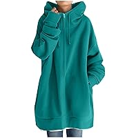 Hoodies for Women Trendy Pullover Zip Up Plus Size Hooded 2023 Hoodie Solid Color Sweatshirts Woman Blouse Clothes