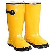 Custom Leathercraft Mens Rain Slush Boot ,Fabric Lined For Comfort, Yellow, Size 14 US