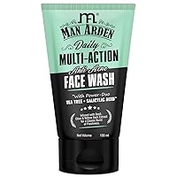 Daily Multi-Action Anti Acne Face Wash For Oily Skin | With Power Duo Tea Tree for Acne-Prone Skin, 100 ml